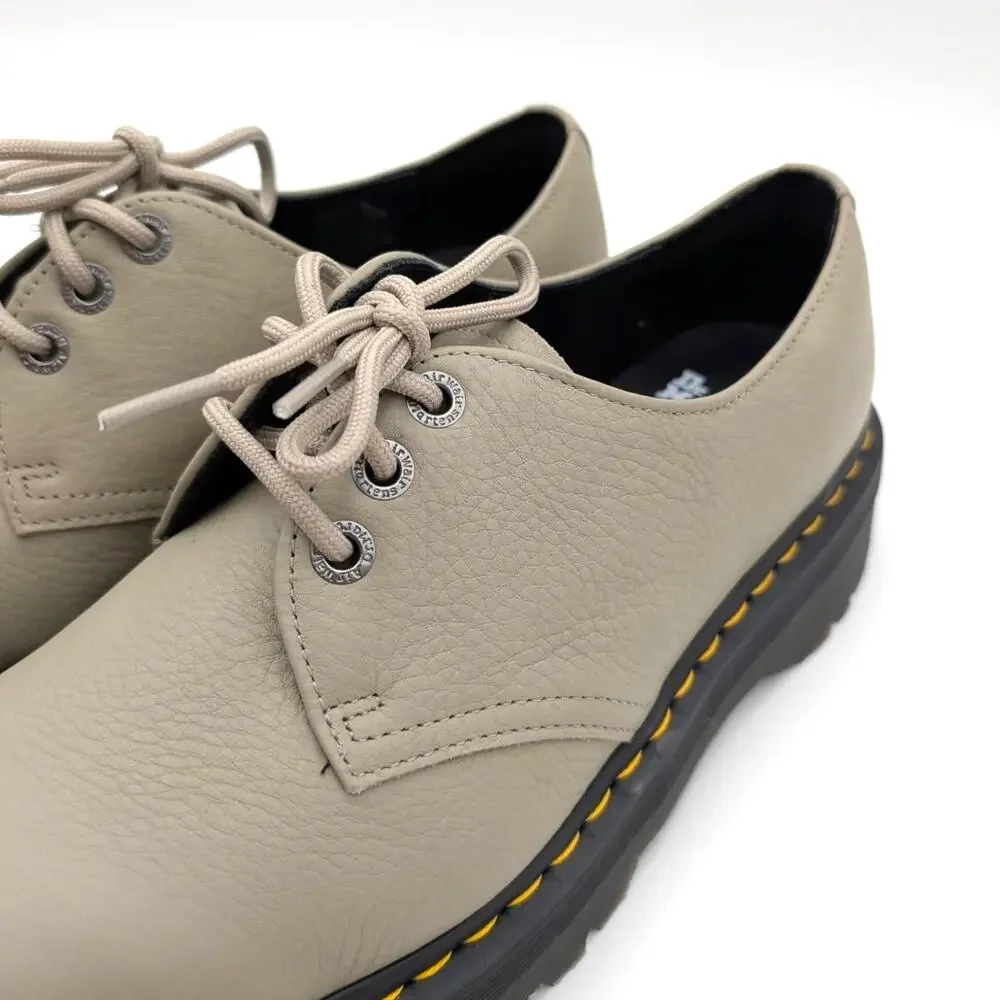 Dr. Martens 1461 Quad Platform Derby Shoes Unisex Vintage Taupe Size USW12/M11